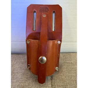 Geiger Casemakers Leather Belt Sheath USA Knife Multi Tool Holder Brown